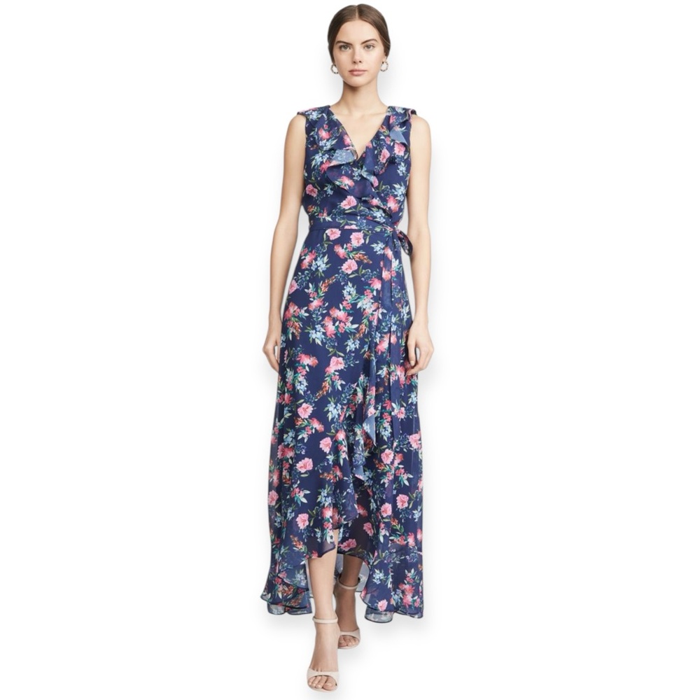 NWOT Yumi Kim Carla Maxi Wrap Dress in Mulberry Navy XL
